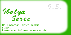 ibolya seres business card